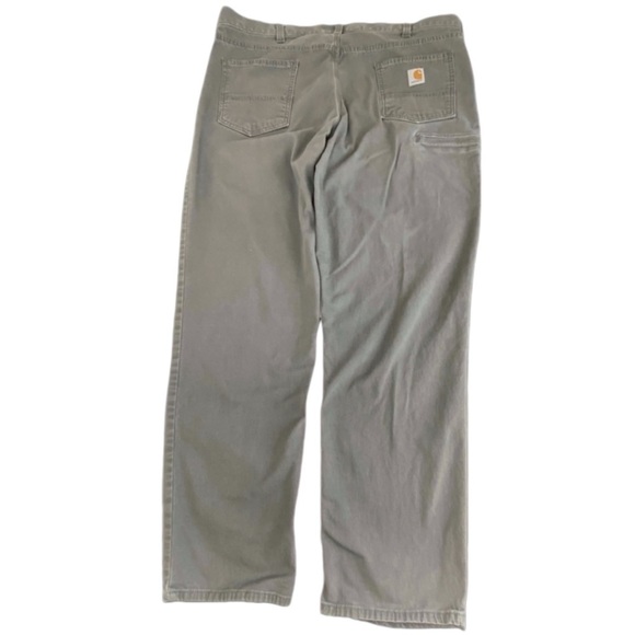 CARHARTT Relaxed Fit Canvas Straight Leg Work Pants Size 42 x 32 in Gray - Picture 3 of 10